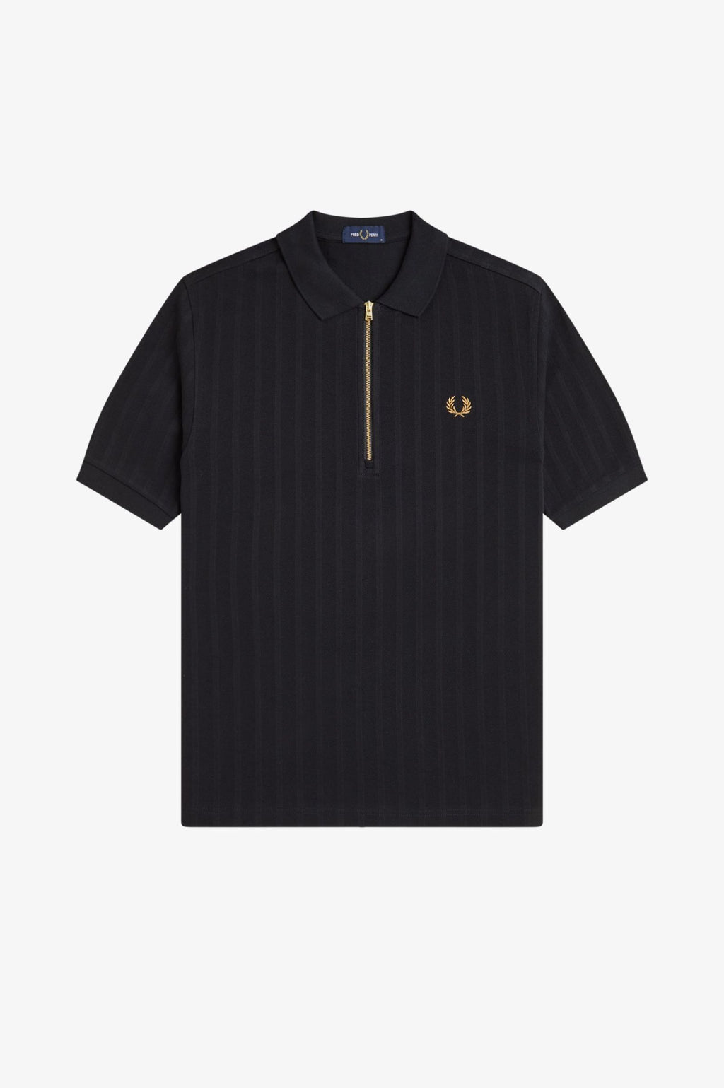Polo Fred Perry Piqué Com Ziper