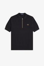 Polo Fred Perry Piqué Com Ziper