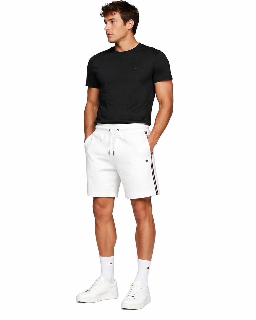 Bermuda De Moletom Tommny Hilfiger Faixa na Lateral