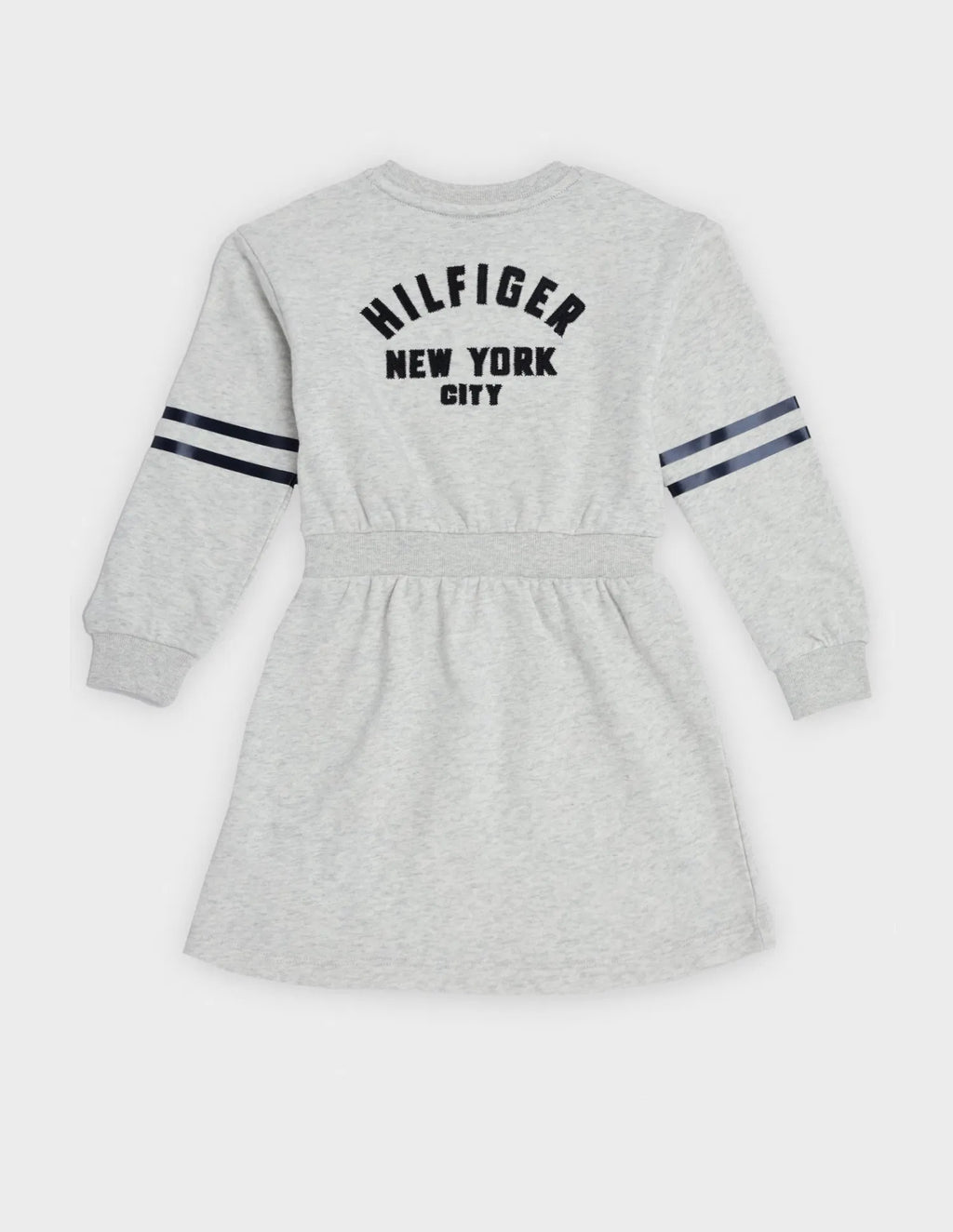 Vestido Tommy Hilfiger Infantil De Algodão Com Cola Redonda E Corte Em A