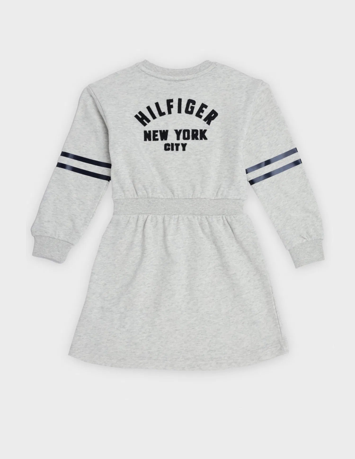 Vestido Tommy Hilfiger Infantil De Algodão Com Cola Redonda E Corte Em A