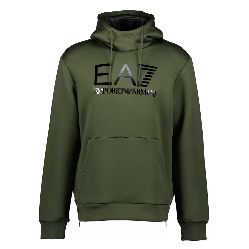 Blusa Moletom EA7 Emporio Armani Logo Emborrachado
