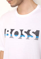 Camiseta Boss Logo Branca Cotton