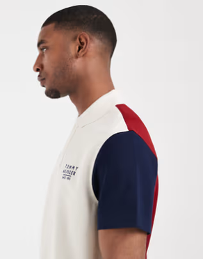 Polo Tommy Hilfiger Color Block De Corte Regular