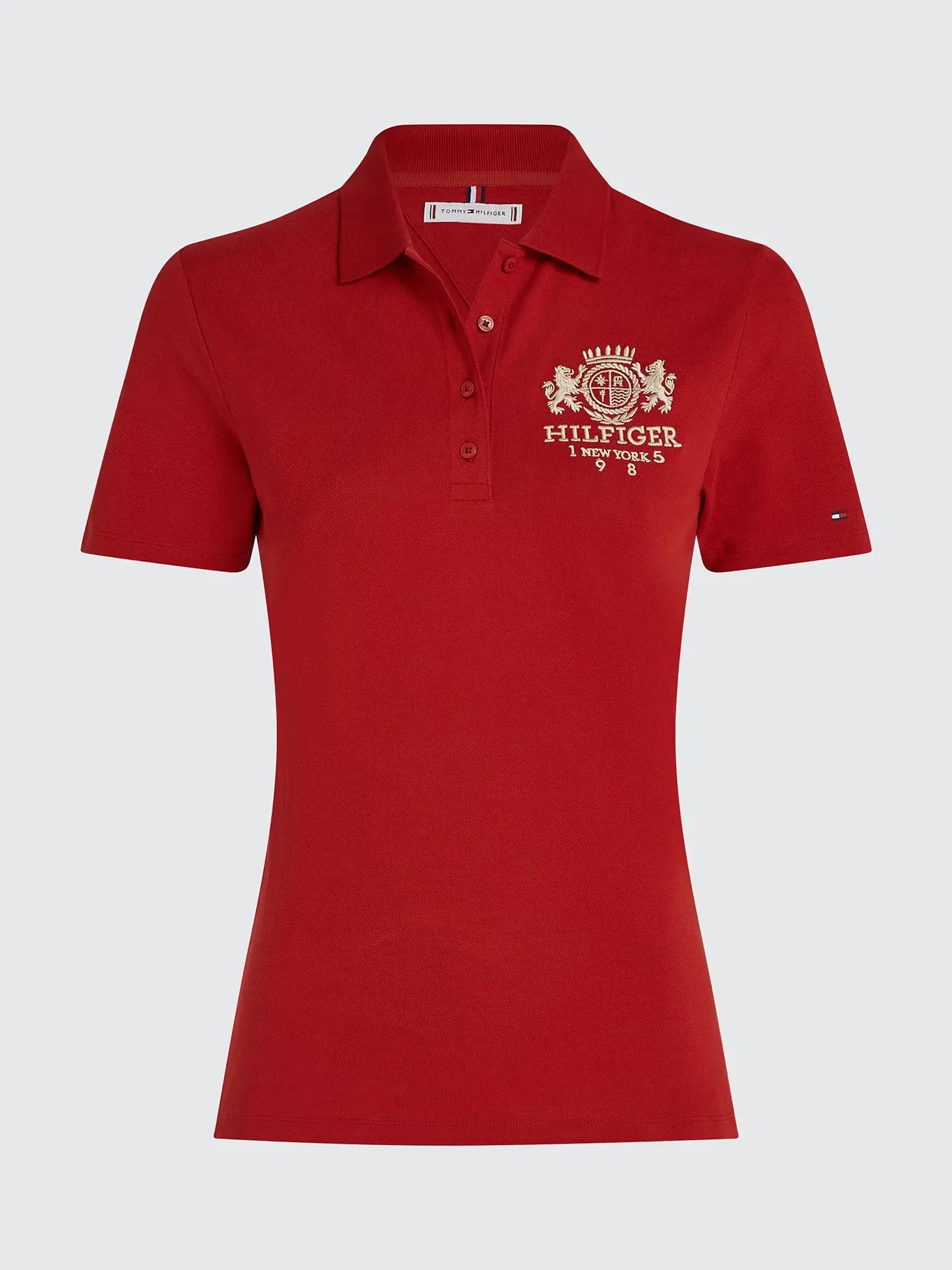 Polo Tommy Hifilger Universitária Slim Fit Crest