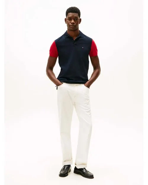 Polo Color Block Ombro Regular Fit Tommy Hilfiger