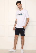 Camiseta Boss Logo Branca Cotton