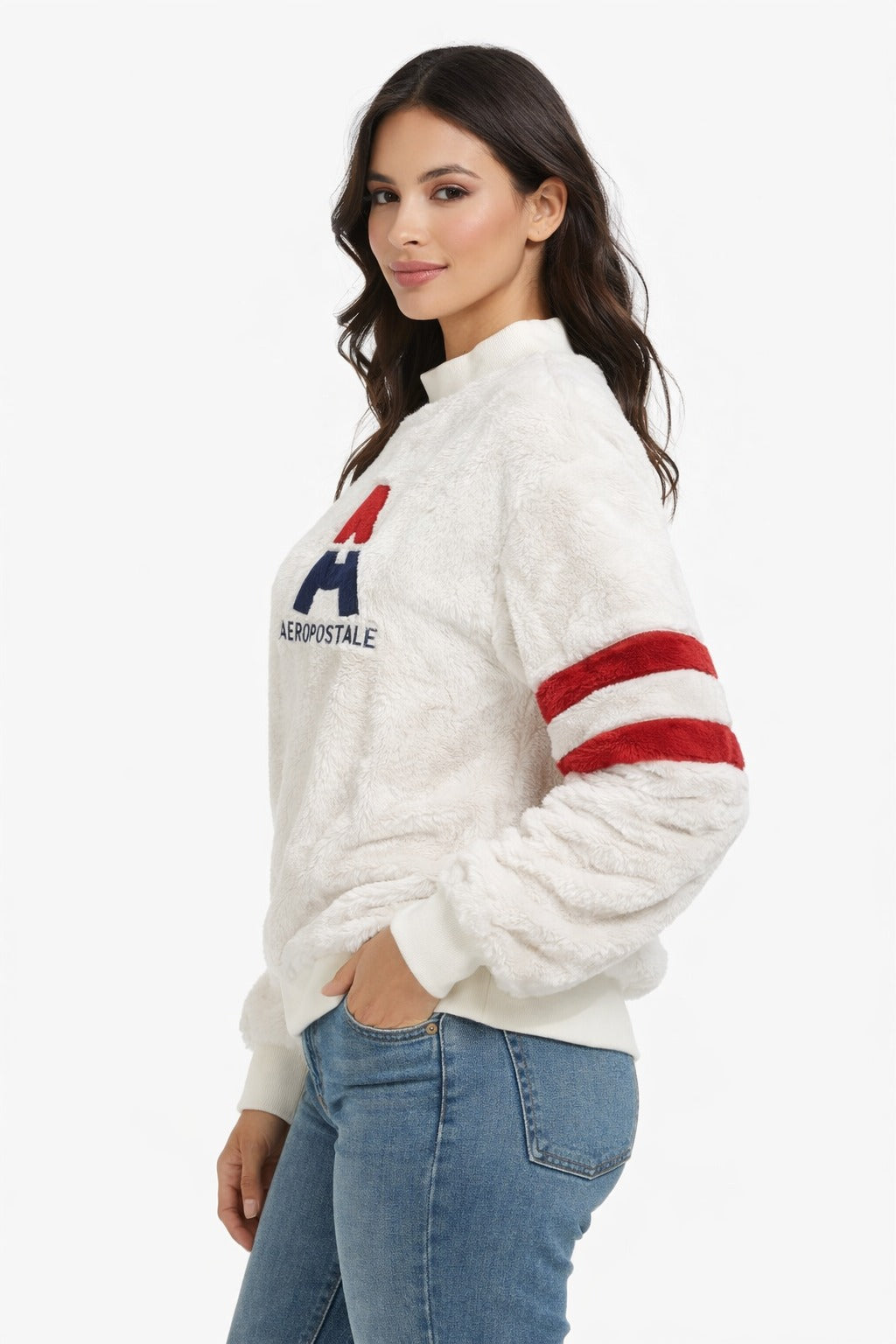 Blusa Moletom Aeropostale Detalhada De Veludo