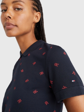 Polo Tommy Hifilger Cuello Redondo Con Monograma
