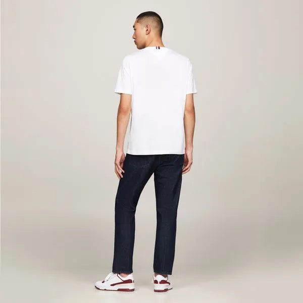Camiseta Tommy Hilfiger Logo Cursivo Bordado