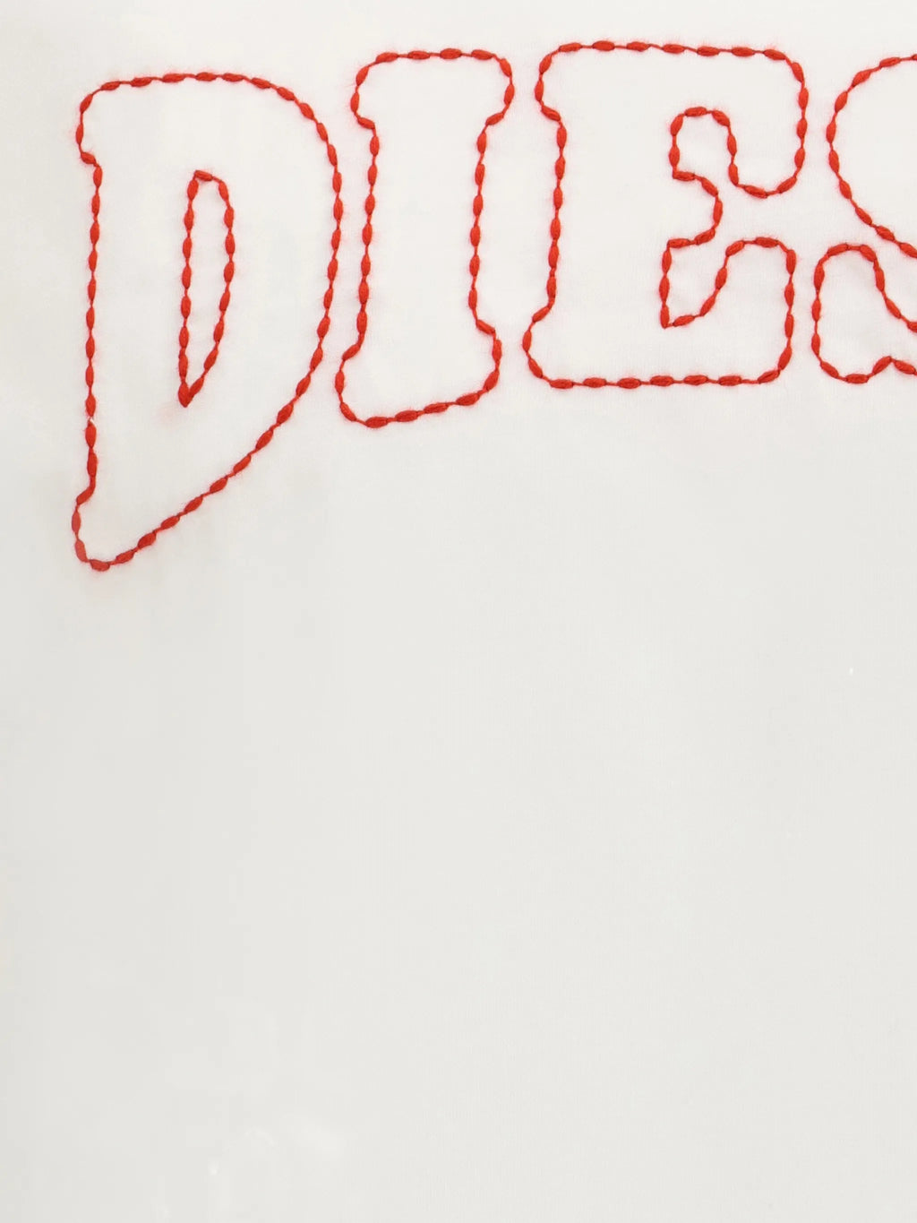 Diesel Camiseta com Logo Bordado Pontilhado