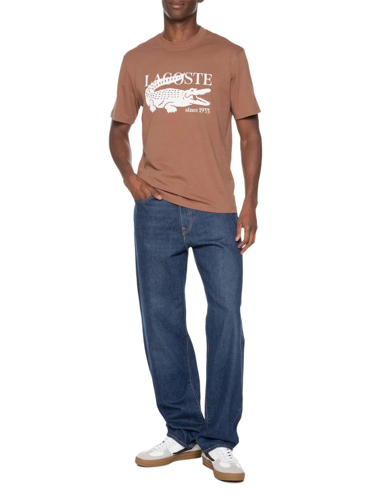 Camiseta Masculina Classic Fit Midweight Marrom Lacoste