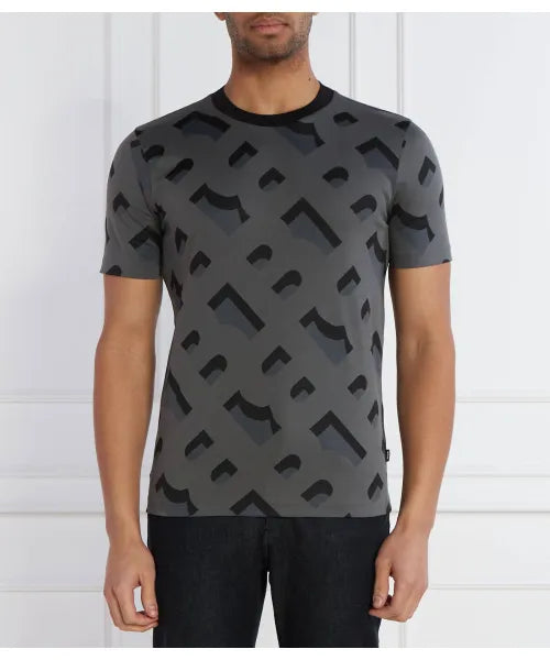 Camiseta Boss com Padronagem Monogramada