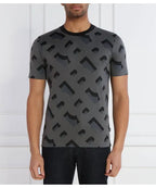 Camiseta Boss com Padronagem Monogramada