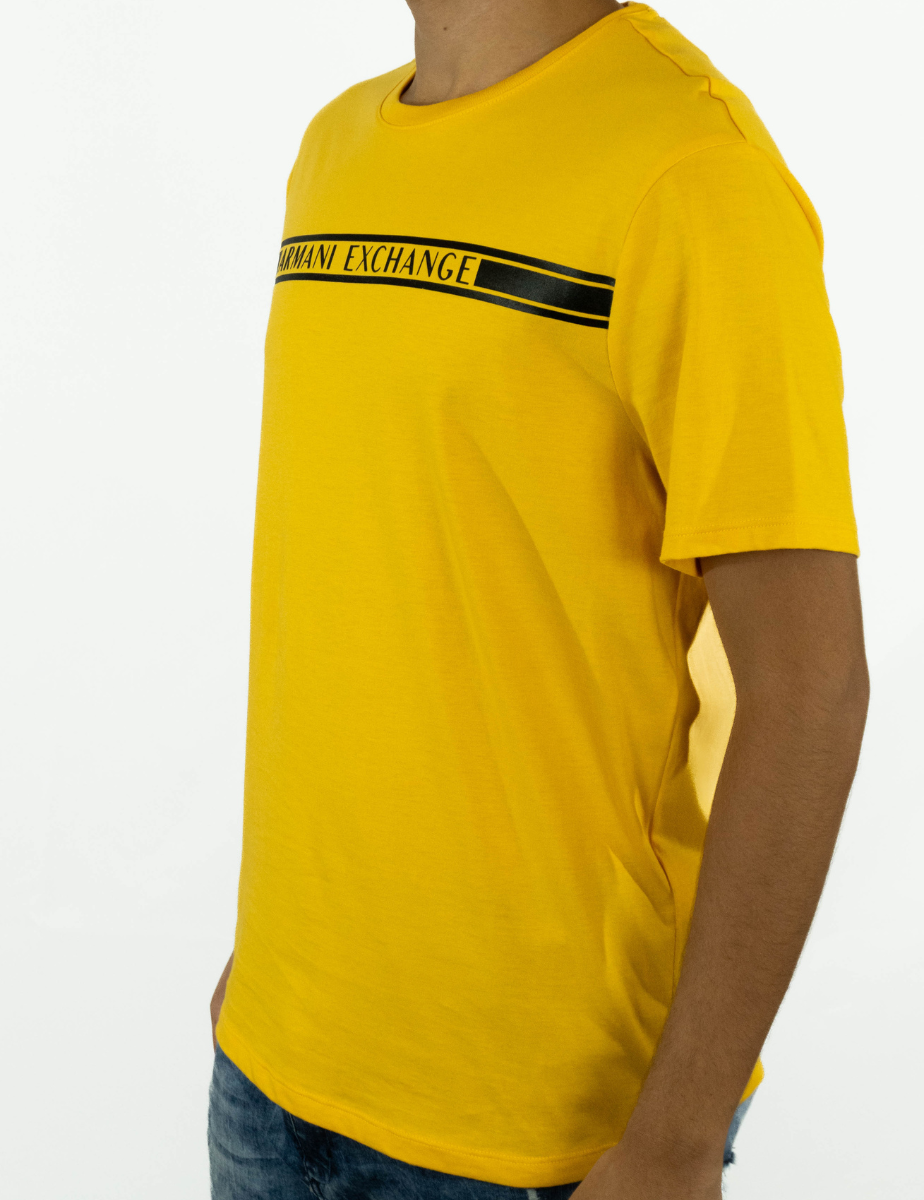 Camiseta Color Block Chest Regular Fit Armani Exchange