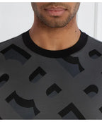 Camiseta Boss com Padronagem Monogramada