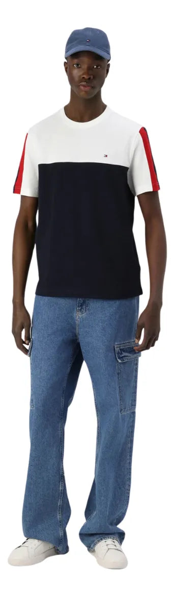 Camiseta Regular Fit Color Block Waist Tommy Hilfiger