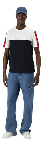 Camiseta Regular Fit Color Block Waist Tommy Hilfiger