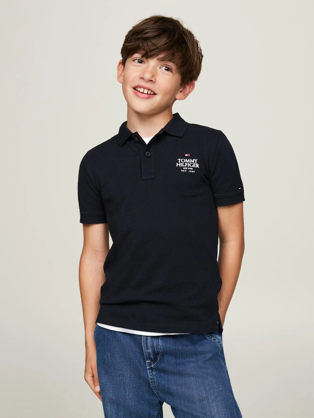 Polo Infantil Logo Pique KB0KB09272 Tommy Hilfiger