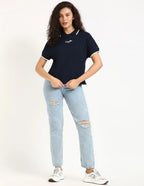 Polo Tommy Hilfiger feminina com Gola Diferenciada