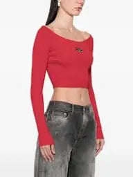 Cropped Manga Longa Diesel Blusa M-Vera-L de tricô