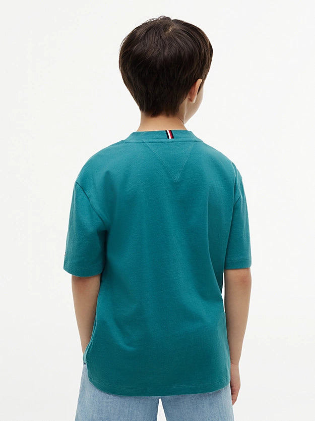 Camiseta Tommy Hilfiger Com Gola Redonda e Logotipo