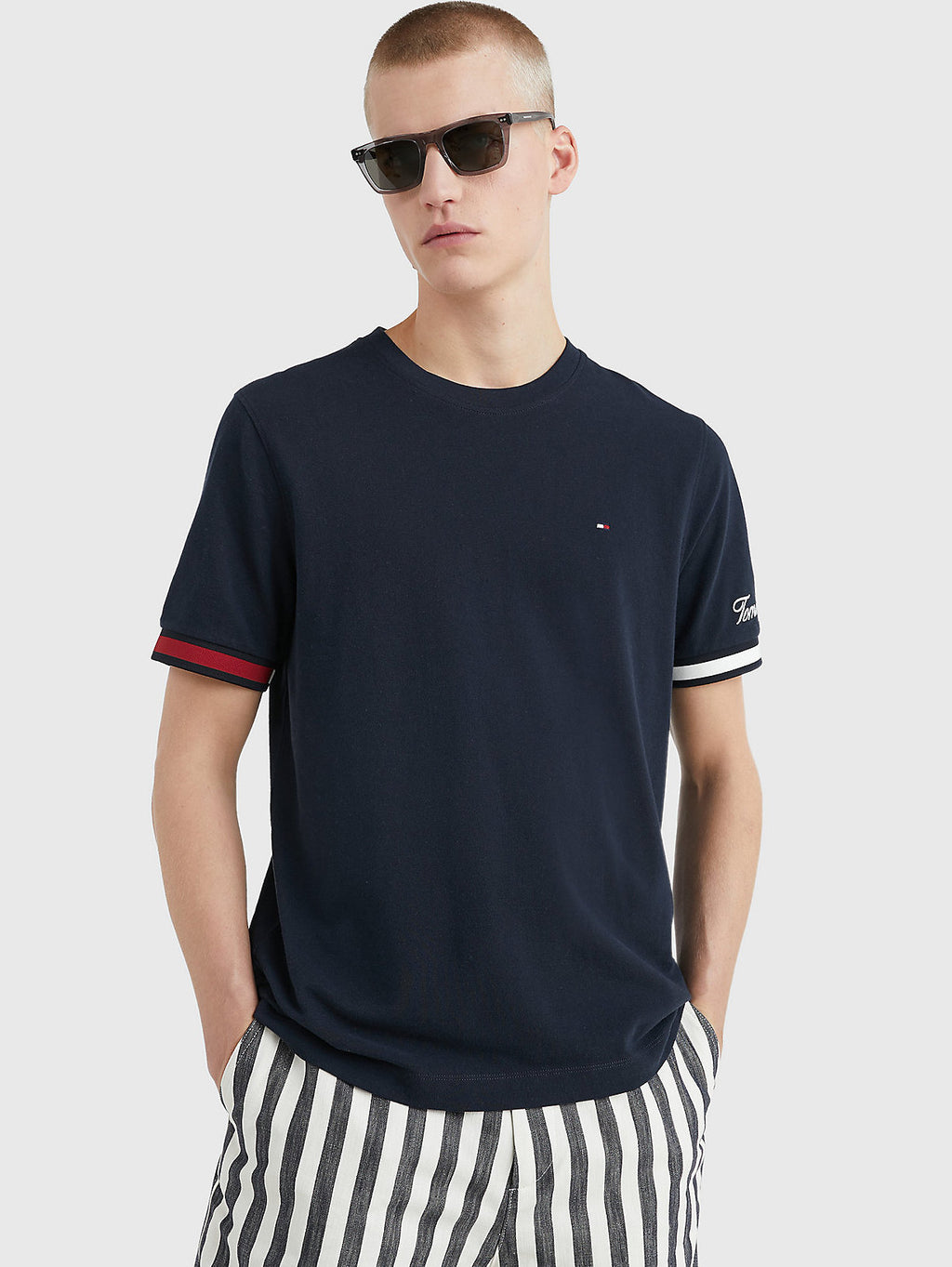 Camiseta Tommy Hilfiger Pique Bandeira
