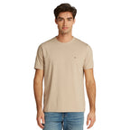 Camiseta Tommy Hilfiger Básica Tech - Bege