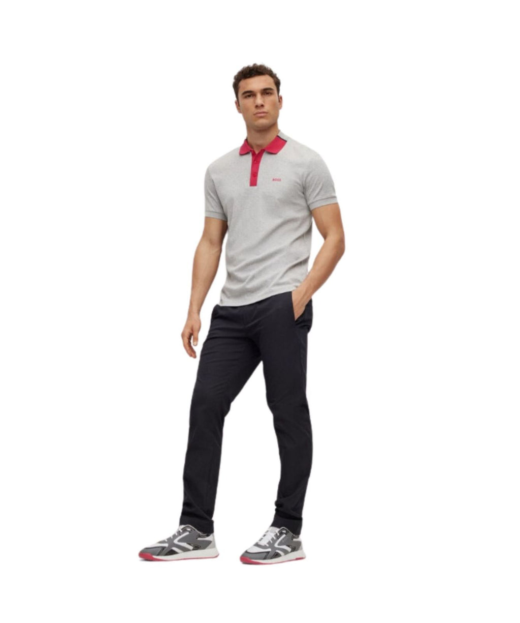 Polo Boss Gola Trabalhada Logotipo