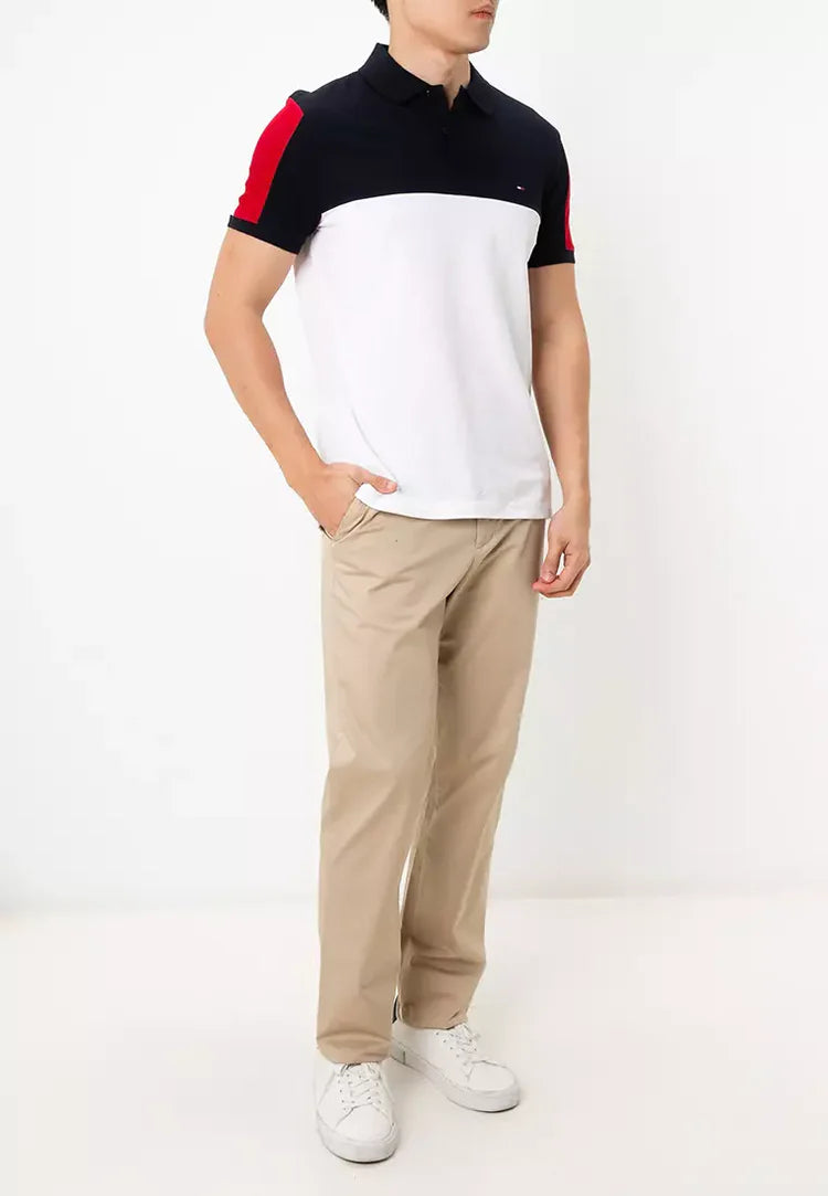 Polo Color Block Peito Regular Fit Tommy Hilfiger