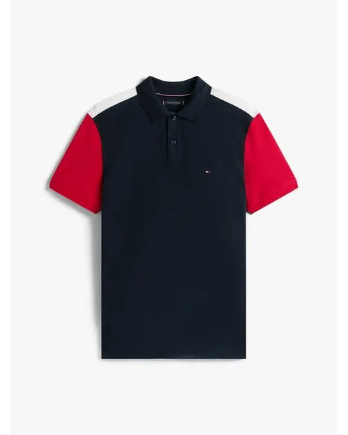 Polo Color Block Ombro Regular Fit Tommy Hilfiger
