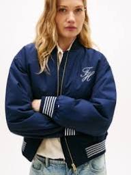 Jaqueta Tommy Hilfiger Bordado TH Feminino