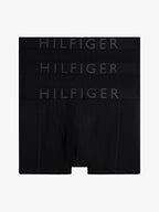 Kit Cueca Tommy Hilfiger Pack 3 Cuecas Boxer Com Elástico De Microfibra Com Logotipo