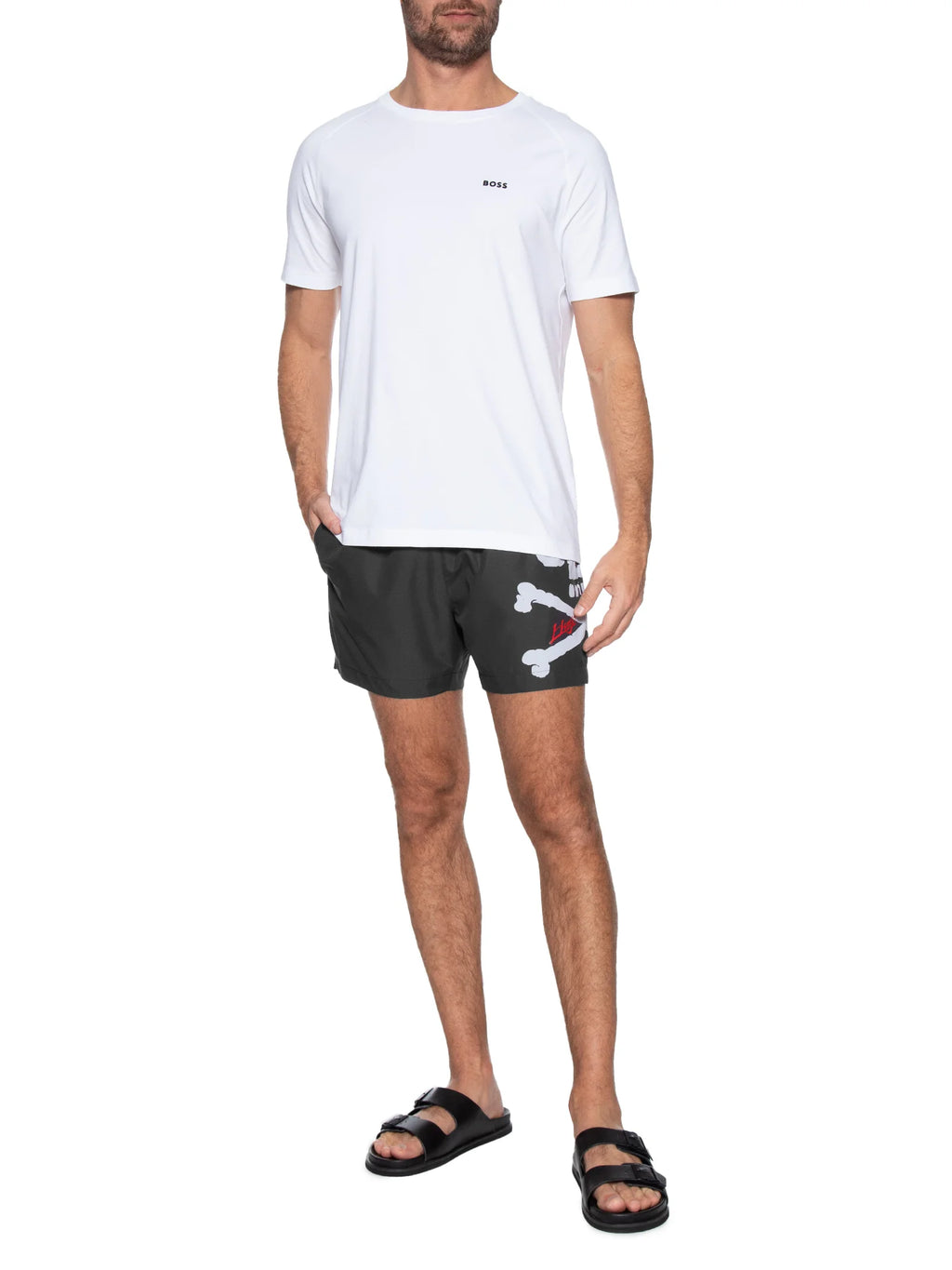 Bermuda Hugo Masculina D'Água Ruff Preto Hugo