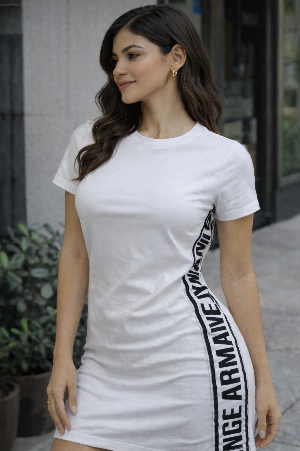 Vestido Armani Exchange Logotipo Lateral