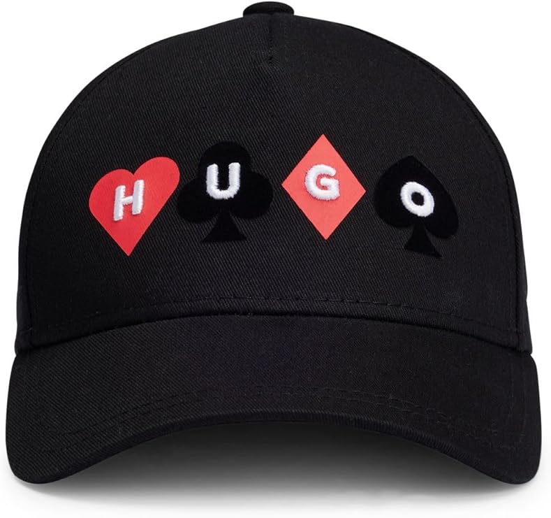 Boné Hugo com logotipo de carta de baralho