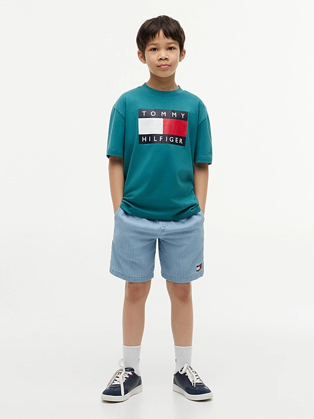 Camiseta Tommy Hilfiger Com Gola Redonda e Logotipo