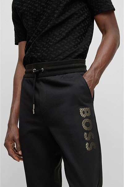 Calça De Moletom Boss Detalhado Dourado