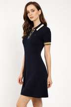 Vestido Tommy Hilfiger Com Detalhe Dourado