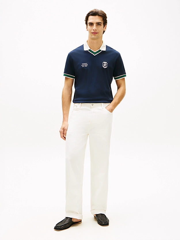 Polo Tommy Hilfiger Gola V Neck Pique Relaxed
