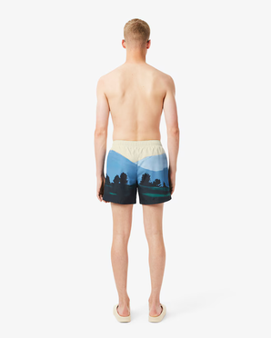 Bermuda Lacoste Estampada Curta com Paisagem