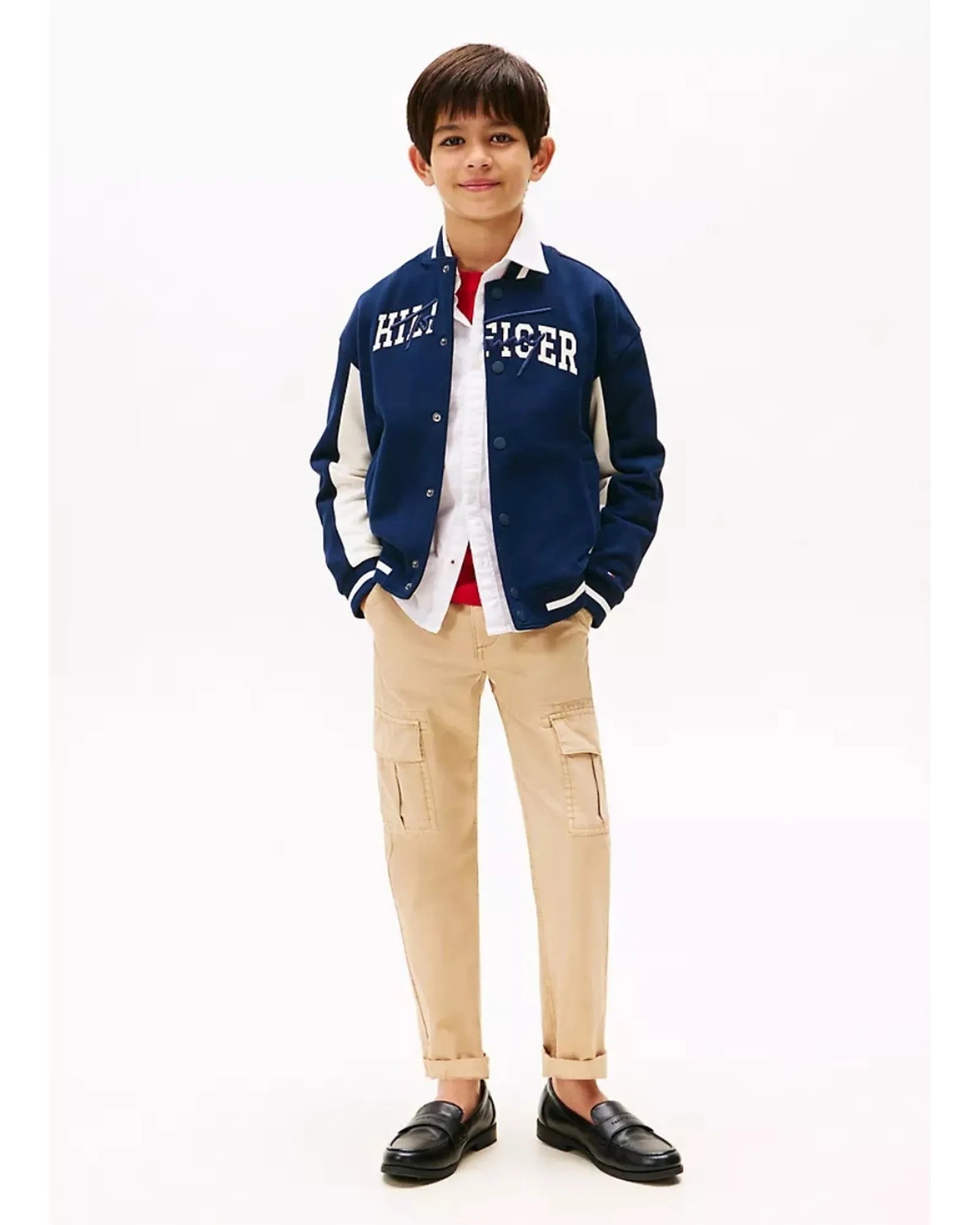 Jaqueta Moletom Tommy Hilfiger Infantil Bomber Mixed Graphic