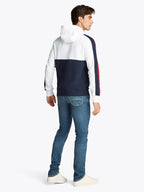 Blusa Moletom Tommy Hilfiger Casual Com Capuz E Design Em Painéis