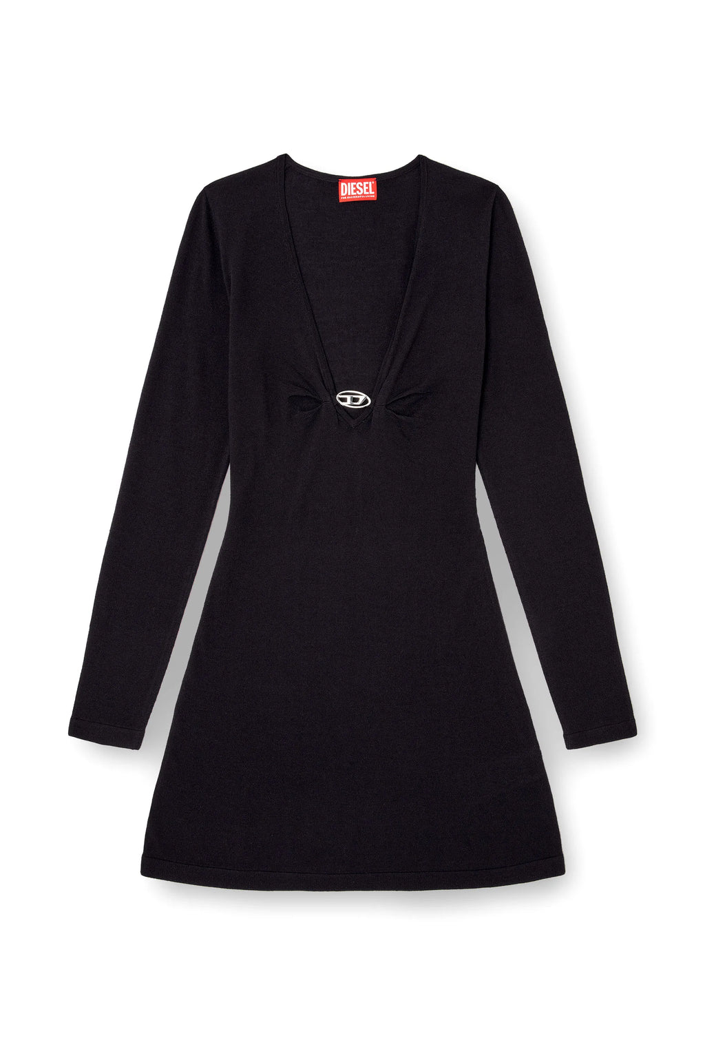 Vestido Diesel M-Placky Manga Longa D Ferro