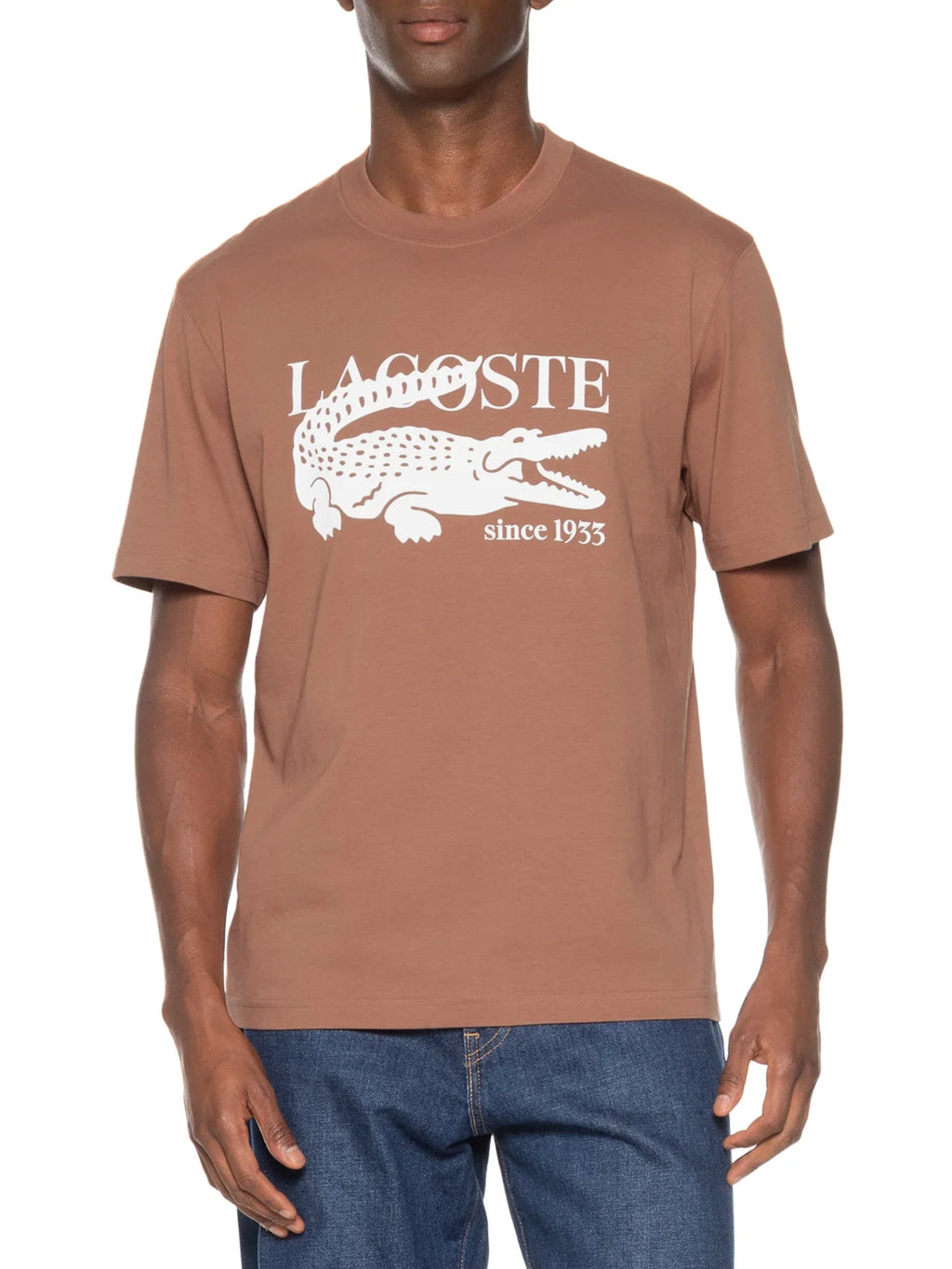 Camiseta Masculina Classic Fit Midweight Marrom Lacoste