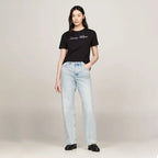 Camiseta Logo Cursivo Bordado Tommy Hilfiger Feminino