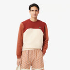 Blusa Moletom Lacoste Gola Carreca Bloco De Cores