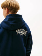 Blusa Moletom Tommy Hilfiger Com Capuz E Botões De Pressão Com Estampas Variadas Estilo Universitário