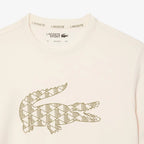 Camiseta Lacoste Croc Jacaré Bege