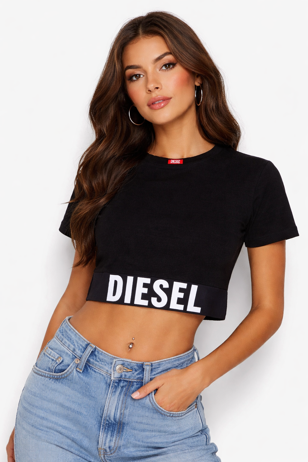 Camiseta Cropped Diesel Esportiva Uftee